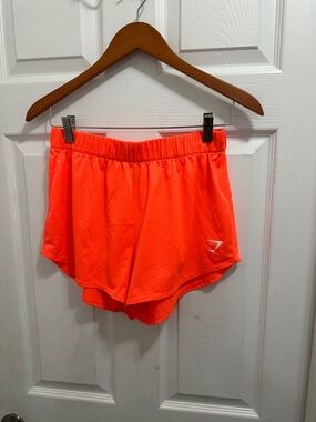 Gymshark Women's Bright Neon Orange Running Shorts